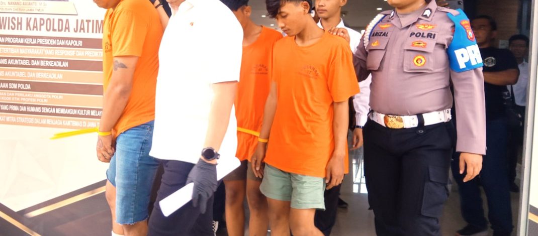Tiga ‘Gangster Kampungan’ Ditetapkan Tersangka, Polres Gresik Lumpuhkan Satu Pentolannya