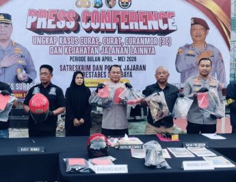 Polrestabes Surabaya Ancam Tindak Tegas, dalam 5 Bulan Ungkap 163 Kasus Kejahatan, 192 Tersangka