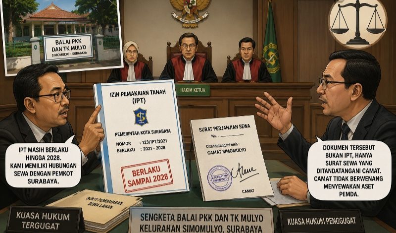 Sengketa Balai PKK Simomulyo Berlanjut, Kuasa Hukum Berdebat Soal Keabsahan IPT