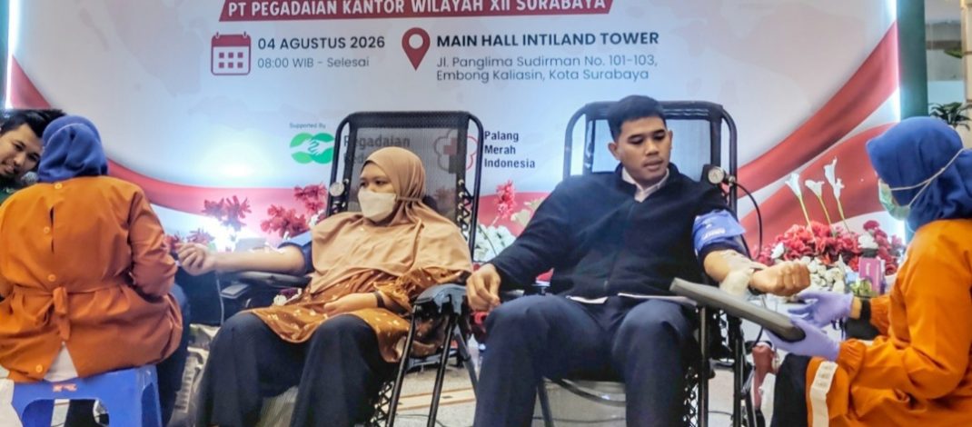 Satu Donor, Banyak Harapan: Pegadaian Kanwil XII Surabaya Gelar Aksi Setetes Darah untuk Negeri