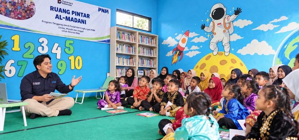PNM Buka Akses Pendidikan Anak di Pacitan, Lumbung Desa Jadi Ruang Belajar