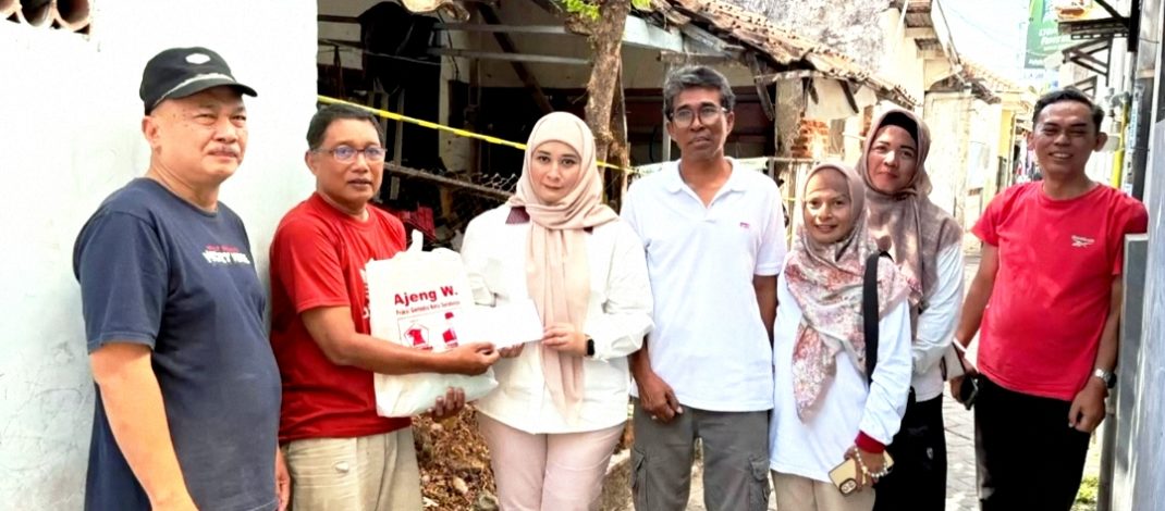 Ketua Fraksi Gerindra Kunjungi Korban di Mojo,  Dorong Pemkot Percepat Perbaikan Rumah